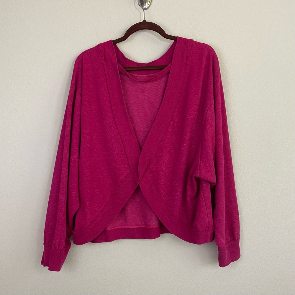 Pilcro Ryanne Open Back Sweatshirt‎ Magenta Pink by Anthropologie Size XL - Picture 6 of 8